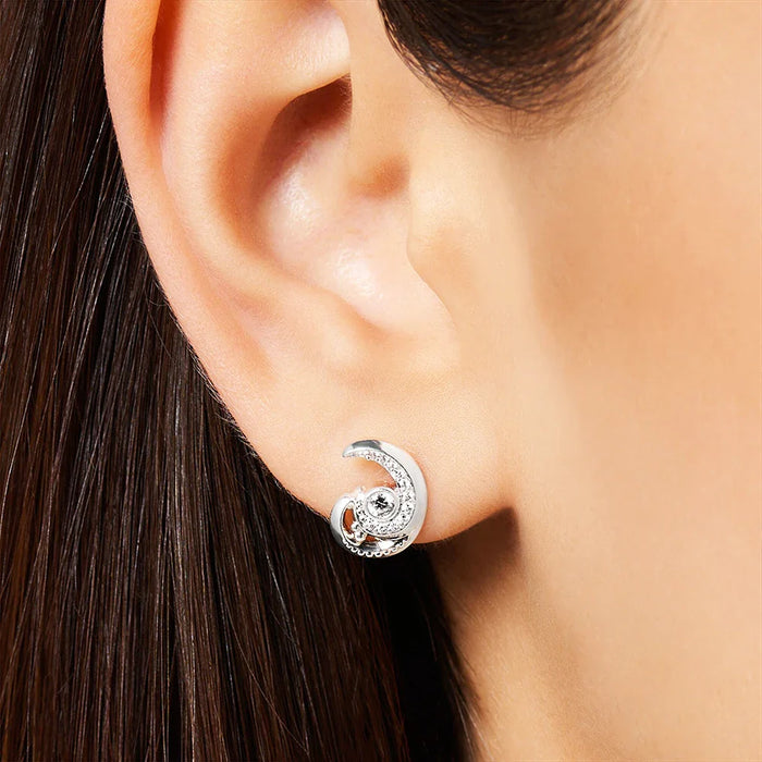 925 Sterling Silver Wave Ear Studs Trendy Gift For Women