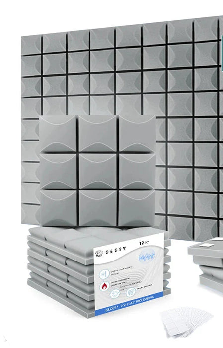 High Density Acoustic Foam Panels Studio Soundproofing For Walls & Ceiling