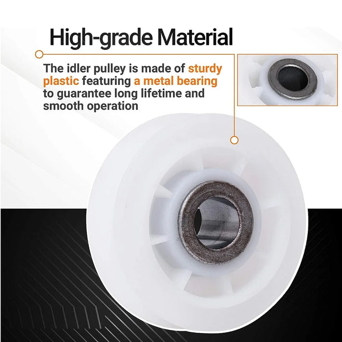 279640 Dryer Idler Pulley Compatible With Whirlpool & Kenmore Dryers 3388672 697692 Ap3094197 W10468057