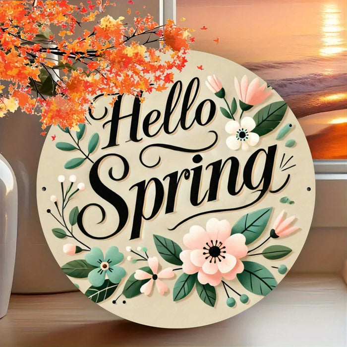 Eye-Catching Spring Farmhouse Metal Sign Charming Home Decor