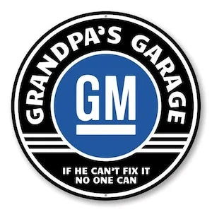 Vintage Gm Garage Sign Car Lovers