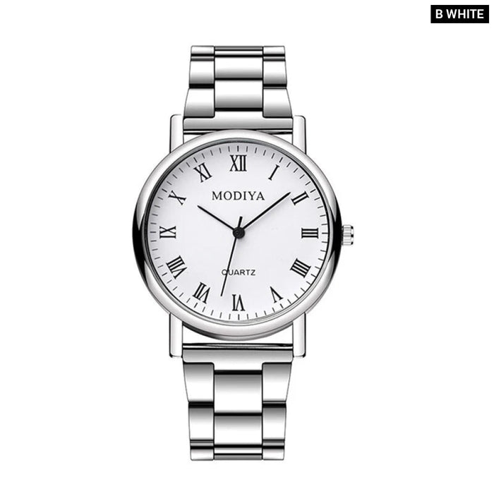 Silver Alloy Mens Casual Quartz Watch