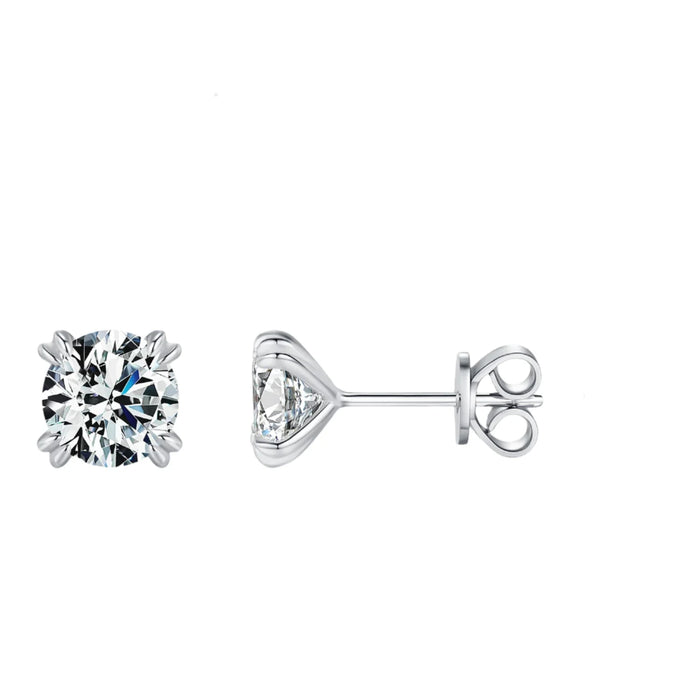 925 Sterling Silver 1Ct D Colour Moissanite Stud Earrings