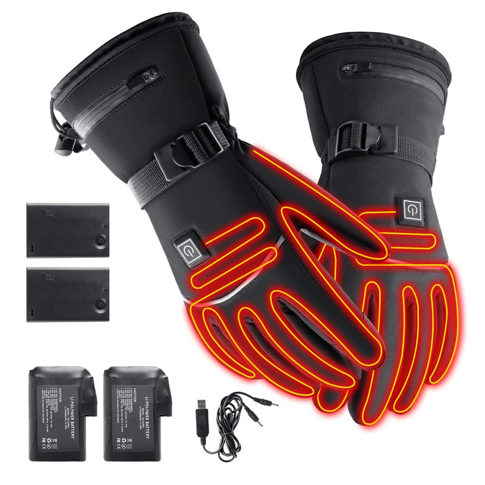 Rechargeable Heated Gloves For Winter Moto
