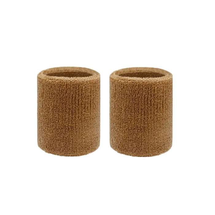 Pair of Sport Wristbands Cotton Sweatband For Tennis Basketball Running Gym