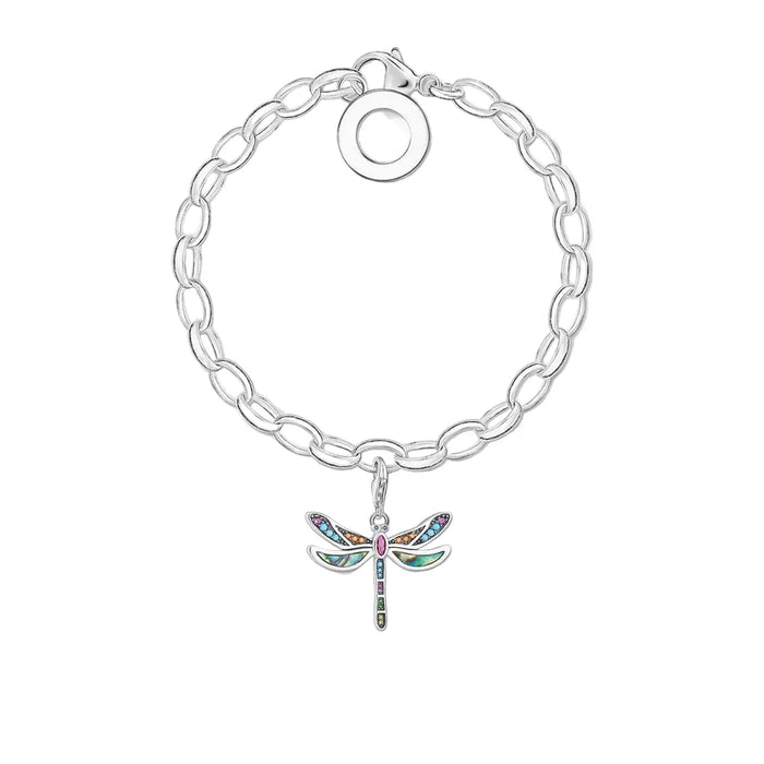 925 Sterling Silver Boho Dragonfly Bracelet Charm For Women