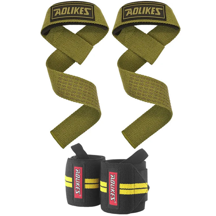 Weightlifting Wrist Wraps & Straps Silicone Grip For Men