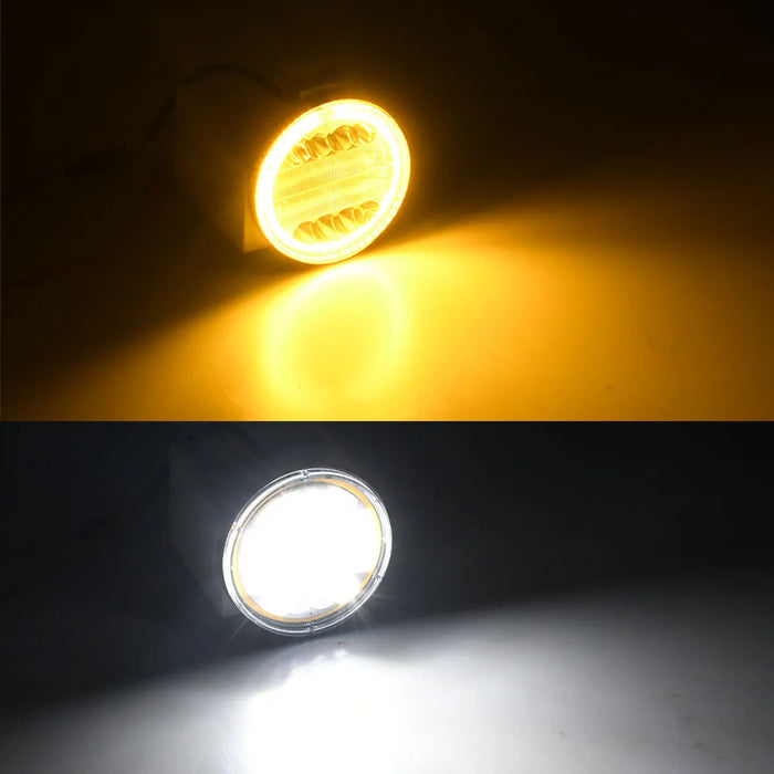 4 72W Led Work Light Combo Spot Flood 6000K Off Road Driving Amber Fog Lamp