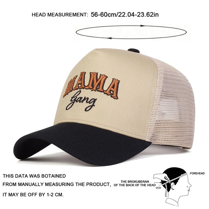 Embroidered Mama Baseball Cap Adjustable Sun Hat For Spring & Summer