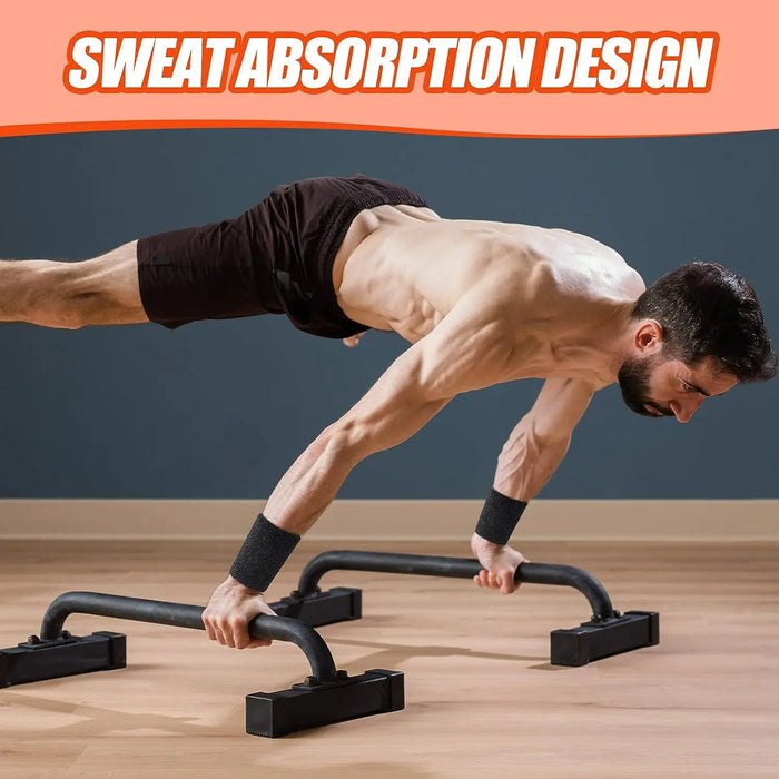 Pair of Sport Wristbands Cotton Sweatband For Tennis Basketball Running Gym