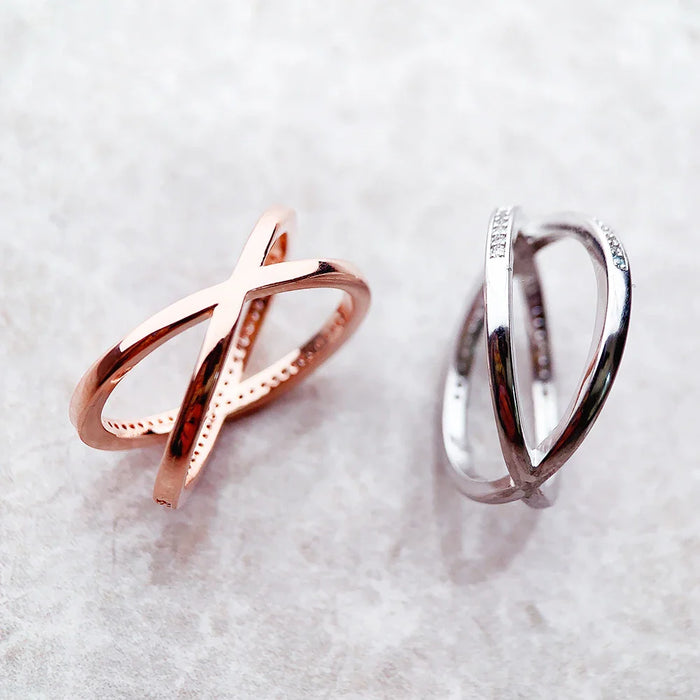 925 Sterling Silver Minimalist Graphic Design Ring European Fine Jewelry For Women Classic