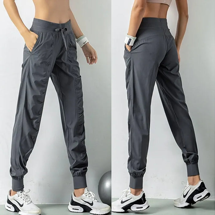 Quick Dry Drawstring Joggers for Women 2 Pockets