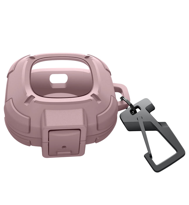 For Beats Fits Pro 2021 Tpu Shockproof Clear Rugged Bumper Case With Secure Lock Carabiner & Keyring