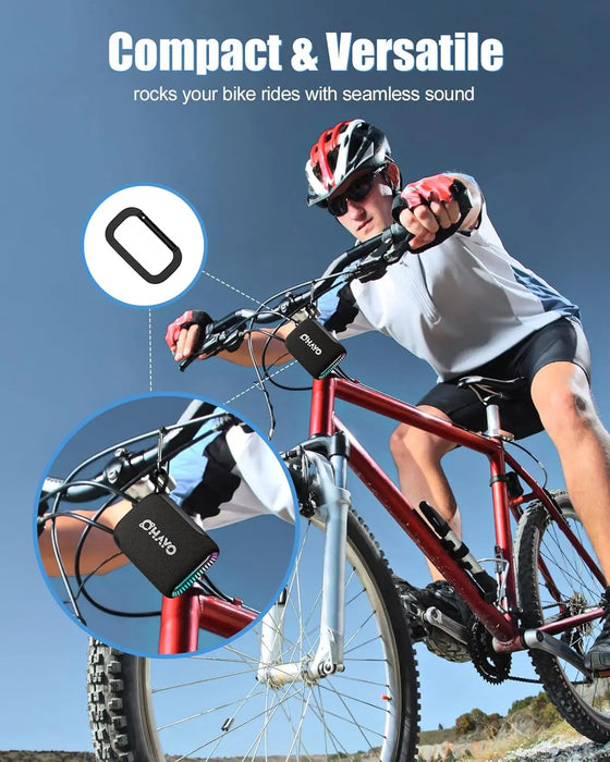 Waterproof Bluetooth Speaker With Clip Wireless 24H Playtime Rgb Lights