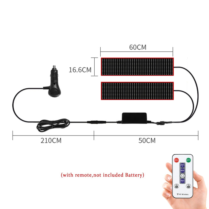 24V Led Matrix Panel For Remote Control Trucks Soft Foldable Design