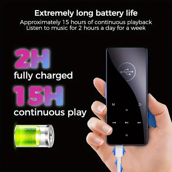 Bluetooth Mp3 Player With Touch Buttons Fm Radio Picture Viewing