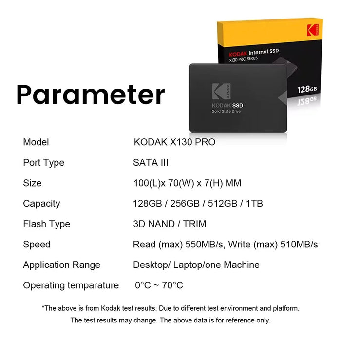 Kodak X130 Pro 2.5 Sata3.0 Ssd 128gb 256gb 512gb 1tb