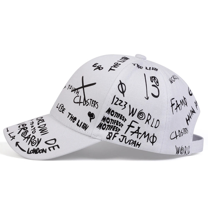 Unisex Xx Graffiti Print Baseball Cap Adjustable Sun Hat