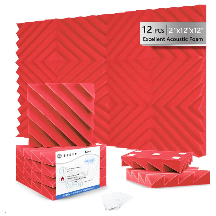 12 Pieces Self-Adhesive Soundproof Panels For Door & Wall Insulation