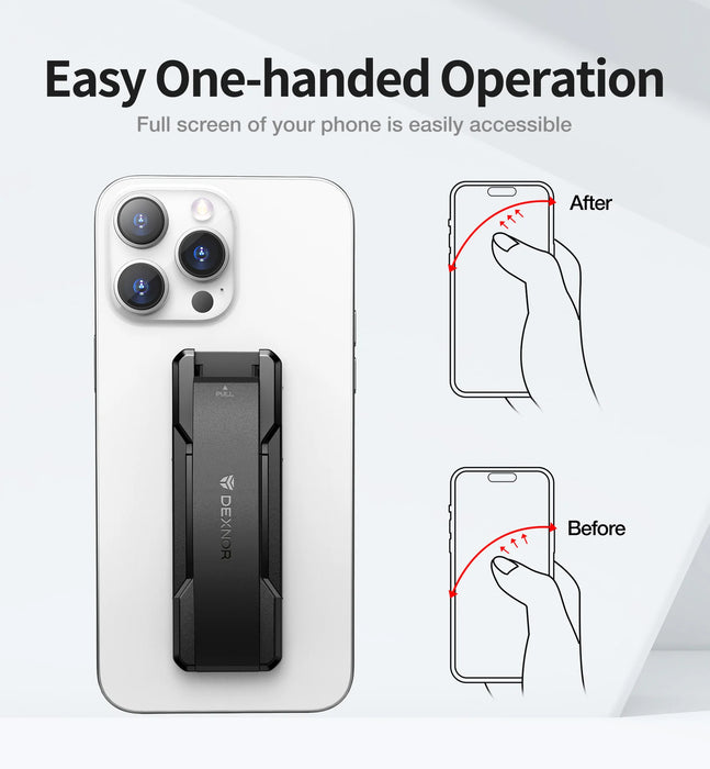 Portable Slim Grip With Telescopic Finger Kickstand 2-In-1 Cell Phone Straps Adhesive Loop Finger Holder