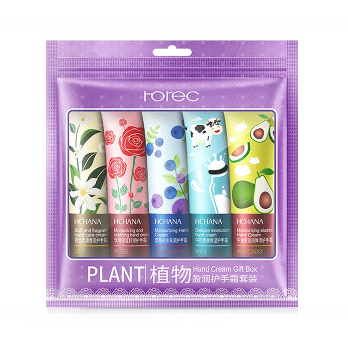 5 Piece Fruity Hand Cream Set For Nourished Hands