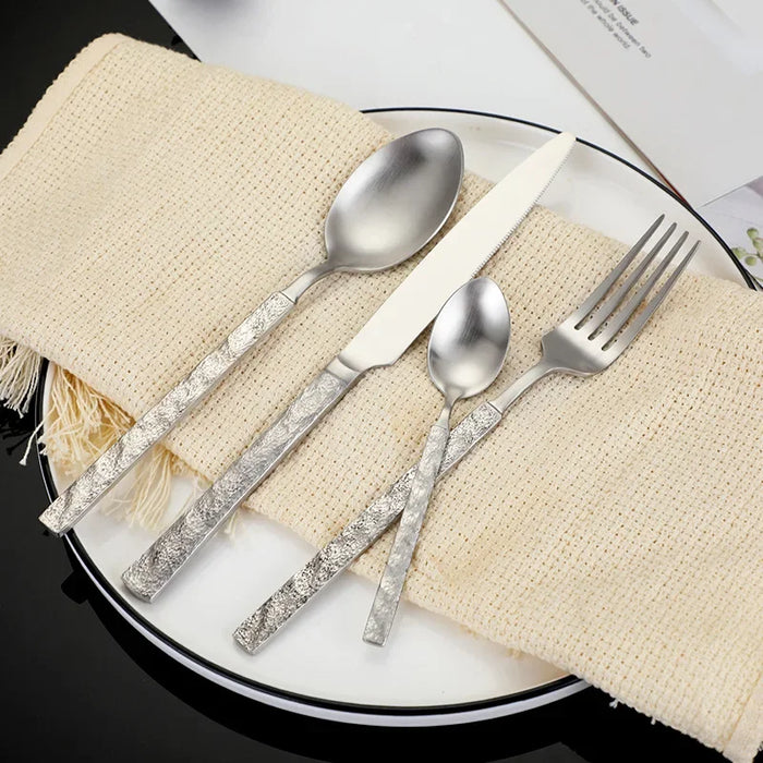 4 Piece Stainless Steel Tableware Set For Dining