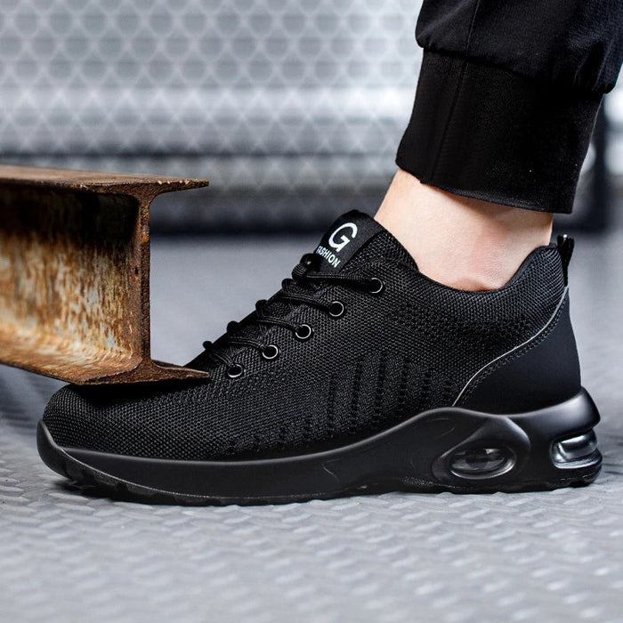 Mens Steel Toe Work Boots Anti Smash Safety Sneakers