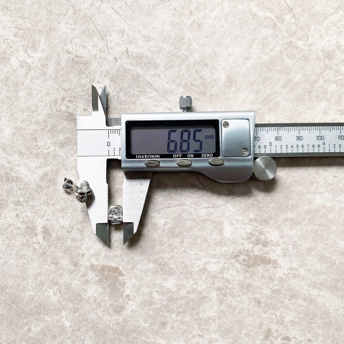 925 Sterling Silver Skull Stud Earrings Rebel Gift