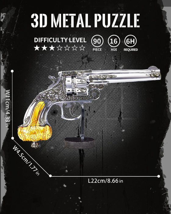 Metal Revolver Puzzle Kit For Family Fun