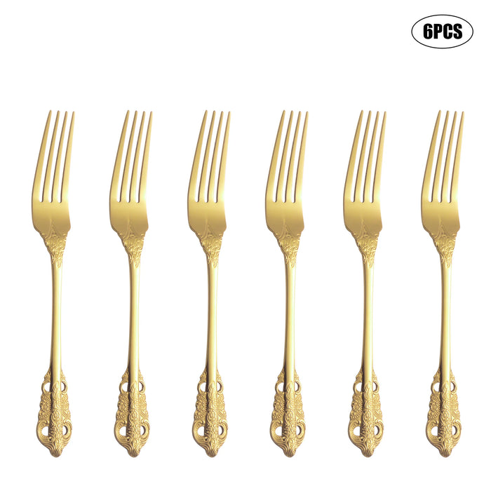 4 / 6 / 16 / 24 Piece Stainless Steel Gold Cutlery Set High End For Home / Hotel