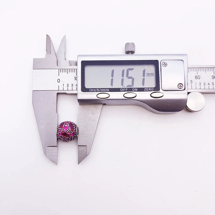 925 Sterling Silver Red Fire Beads European Diy Jewelry Accessory For Women