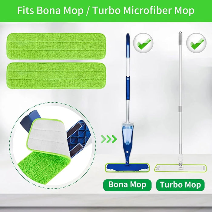 Mop Pads For Bona Turbo Microfiber Cleaning Pads Reusable Washable 18 Inch 4 Pack