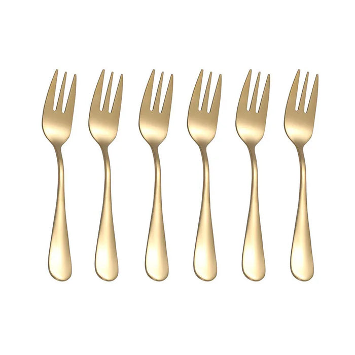 6 Piece Stainless Steel Fruit Fork Set Perfect For Entertaining