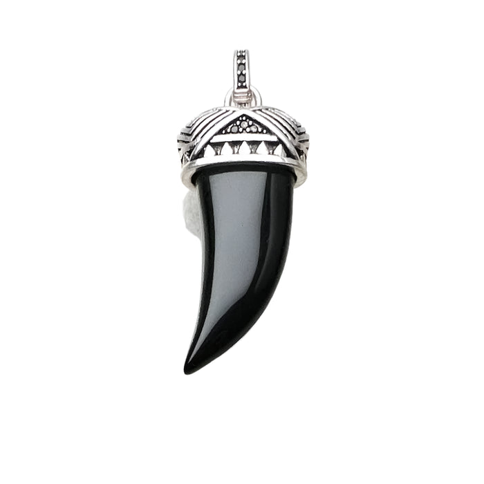 925 Sterling Silver Maori Ethnic Tiger Tooth Pendant Fashion Jewelry For Men & Women