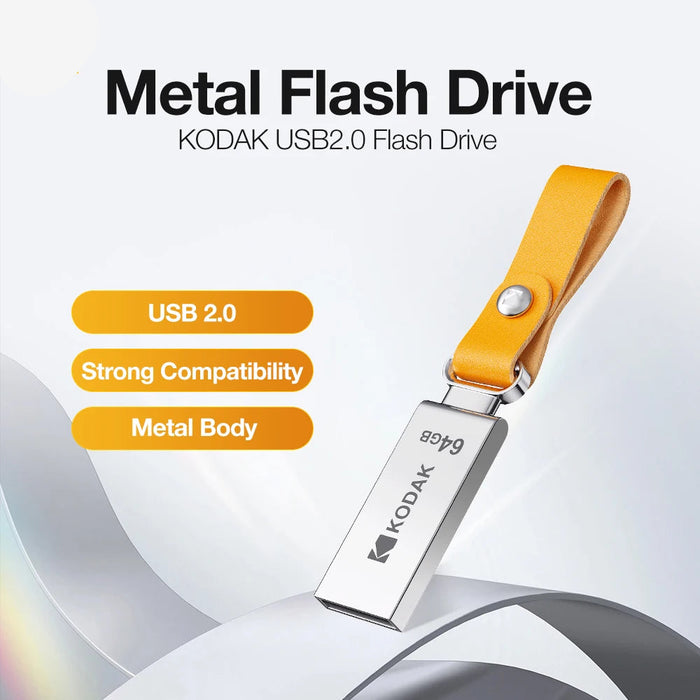 Kodak Metal USB Flash Drive 32gb / 64gb / 128gb Leather Mini U Disk Desktop Storage