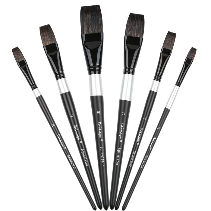 Professional Flat Watercolour Brush Set