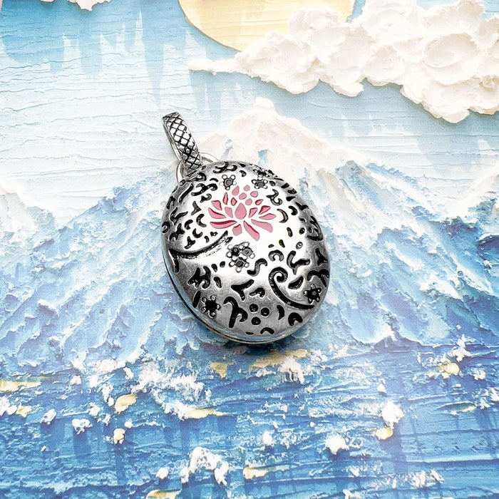 925 Sterling Silver Summer Red Rose Locket Romantic Gift For Her