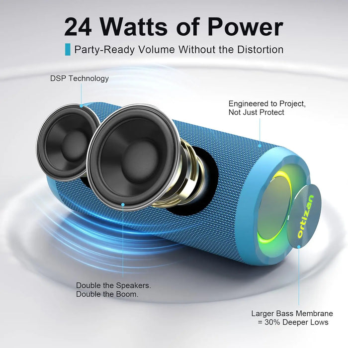 Waterproof Bluetooth Speaker For Camping Colourful Lights