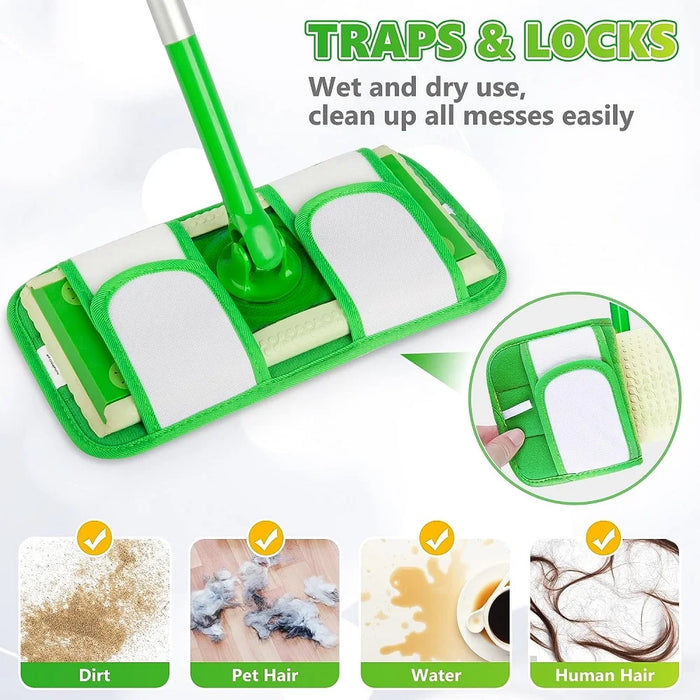 4 Pack Mop Pads Refills Compatible With Swiffer Sweeper Mop Wet Pads Refill Dry Pads Refills Reusable Mop Refill Pads