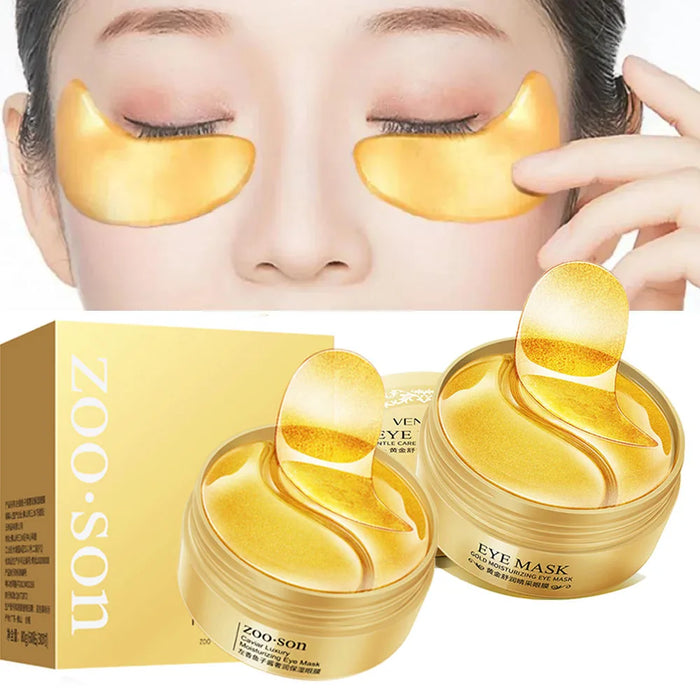 60 Piece Gold Crystal Collagen Eye Mask For Dark Circles & Bags