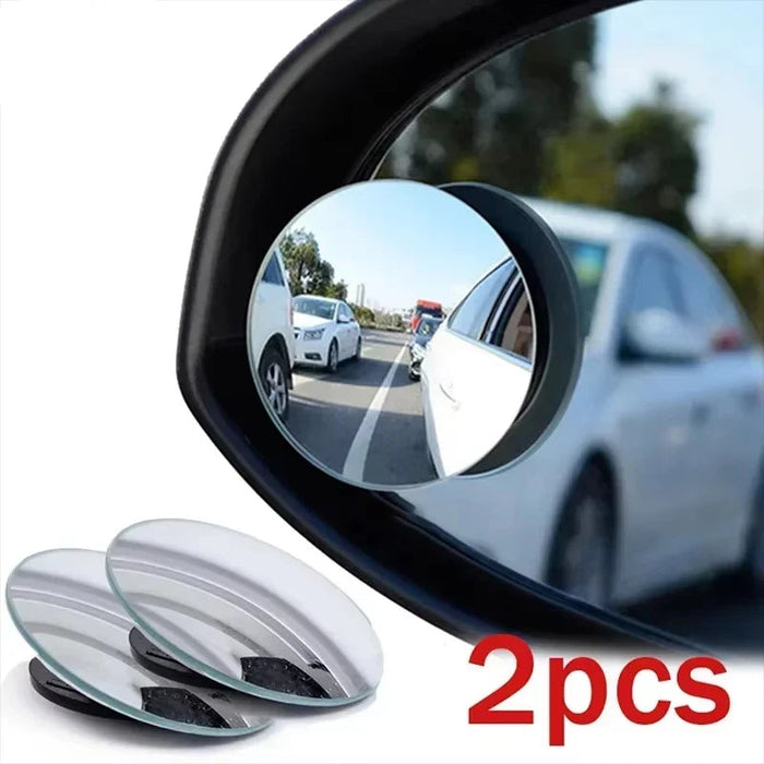 Adjustable Car Blind Spot Mirrors 2Pcs 360 Degree Rearview Convex For Parking & Reversing
