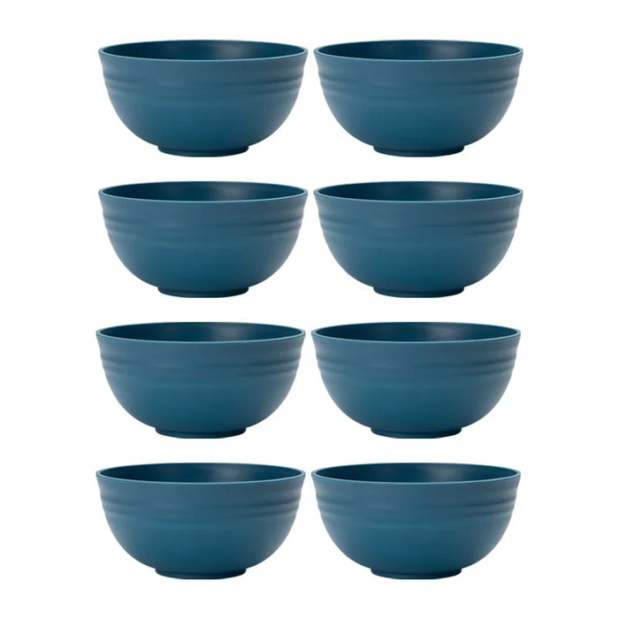 4 / 6 / 8 Piece Reusable Dark Blue Cereal Bowls Ideal For Camping