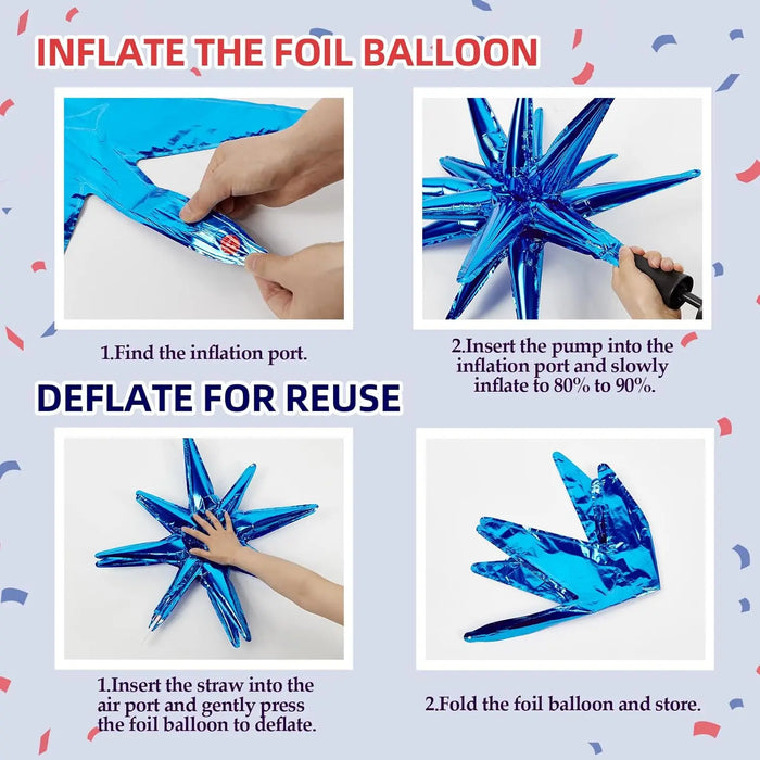 129Pcs Red White And Blue Balloon Garland Arch Kit Independence Day Graduation Baseball Birthday Party Room Decoration Supplies