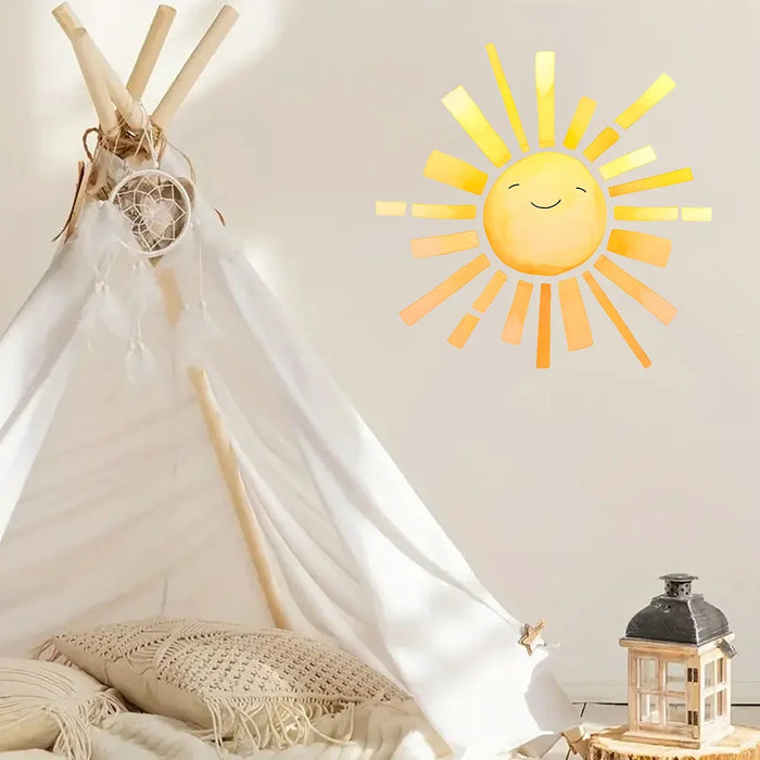 Adorable Cartoon Sun Wall Sticker For Kids Room Decor