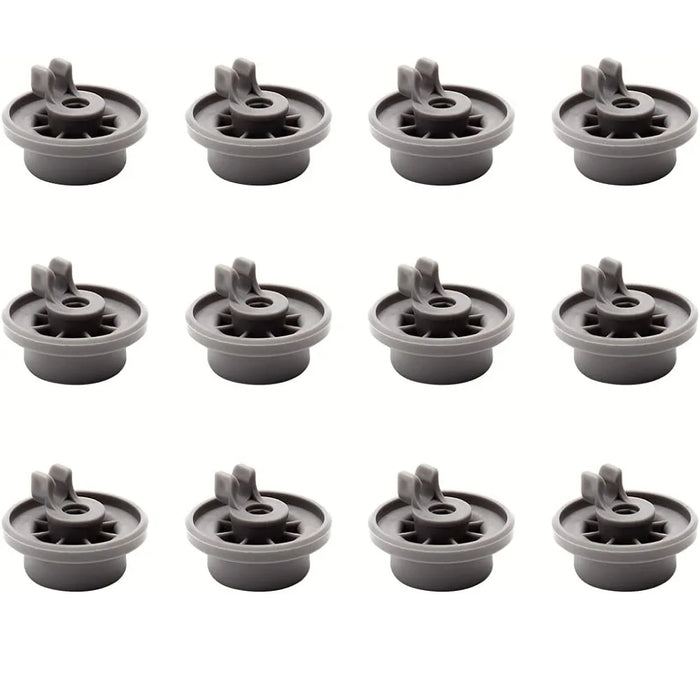 12 Pieces 165314 Dishwasher Lower Rack Wheel Compatible With Bosch & Kenmore Dishwashers Ap2802428 Ps3439123
