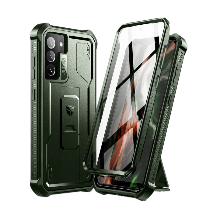 For Samsung Galaxy S21 Fe Shockproof Holder Shell Armor Rugged Military Bracket Case With Built-In Screen Protector