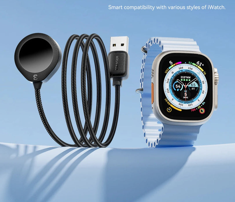 Magnetic Charger For Apple Watch Series 9 8 7 6 5 Ultra 2 Se Fast Charging Cable Accessories For Iwatch 9 8 7 6 5 4 3 2