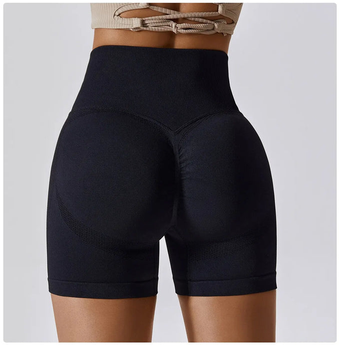 High Waist Seamless Gym Shorts