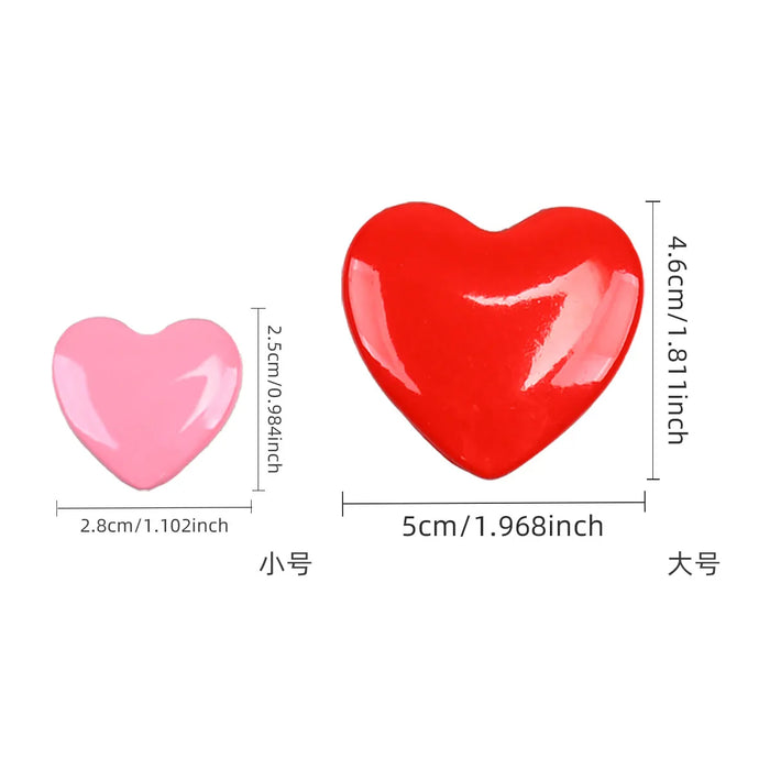 3D Metal Heart Love Emblem Badge Sticker Red / Gold / Silver / Black Auto / Motorcycle Diy Top Quality