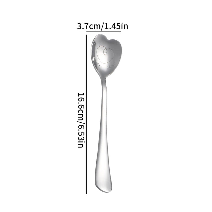 2 / 4 / 6 Piece Stainless Steel Love Spoon Set Perfect For Mother S Day & Holiday Parties